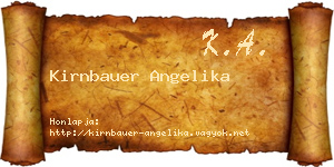 Kirnbauer Angelika névjegykártya